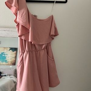 One shoulder romper